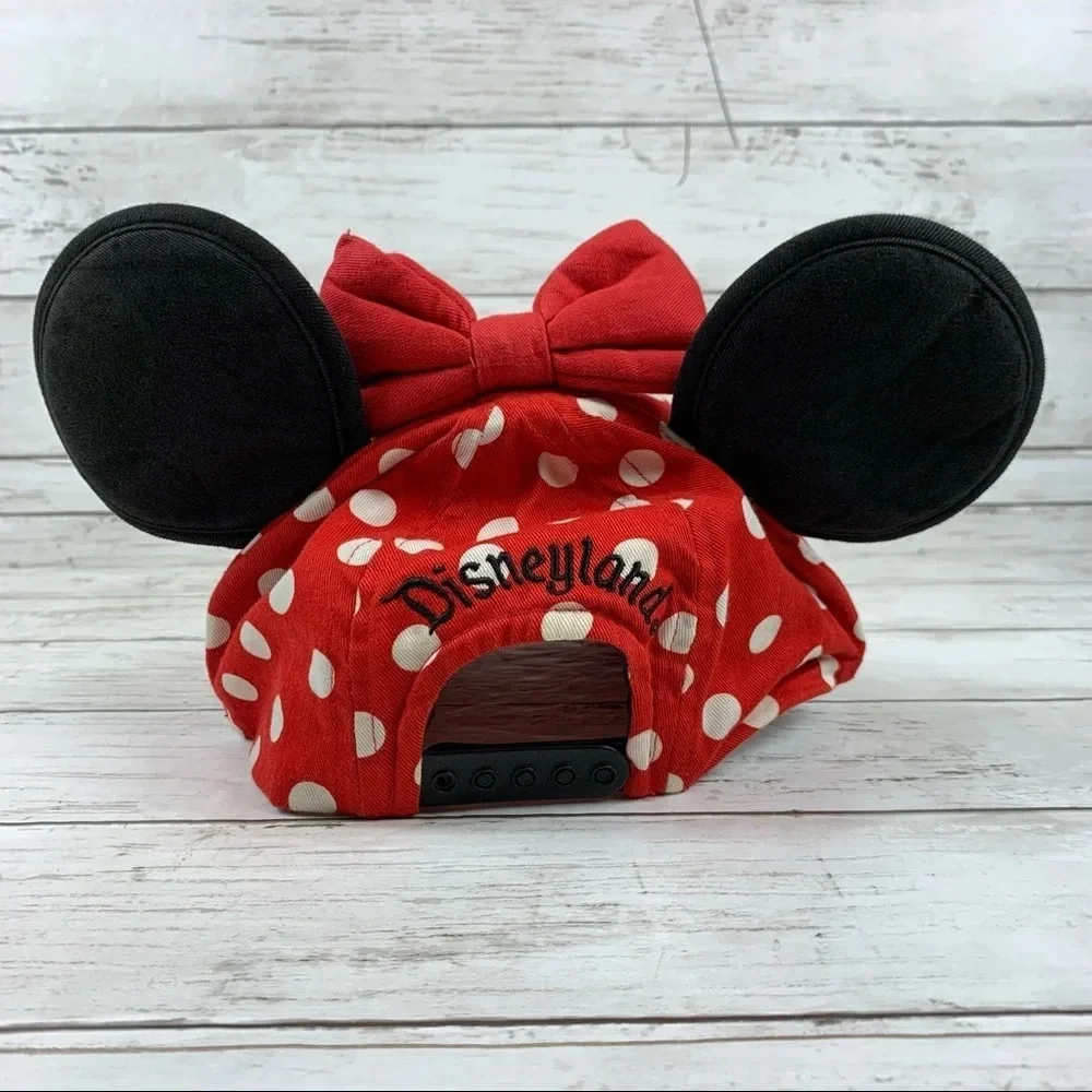 Disneyland Minnie Mouse Ears Polka Dot Red Hat